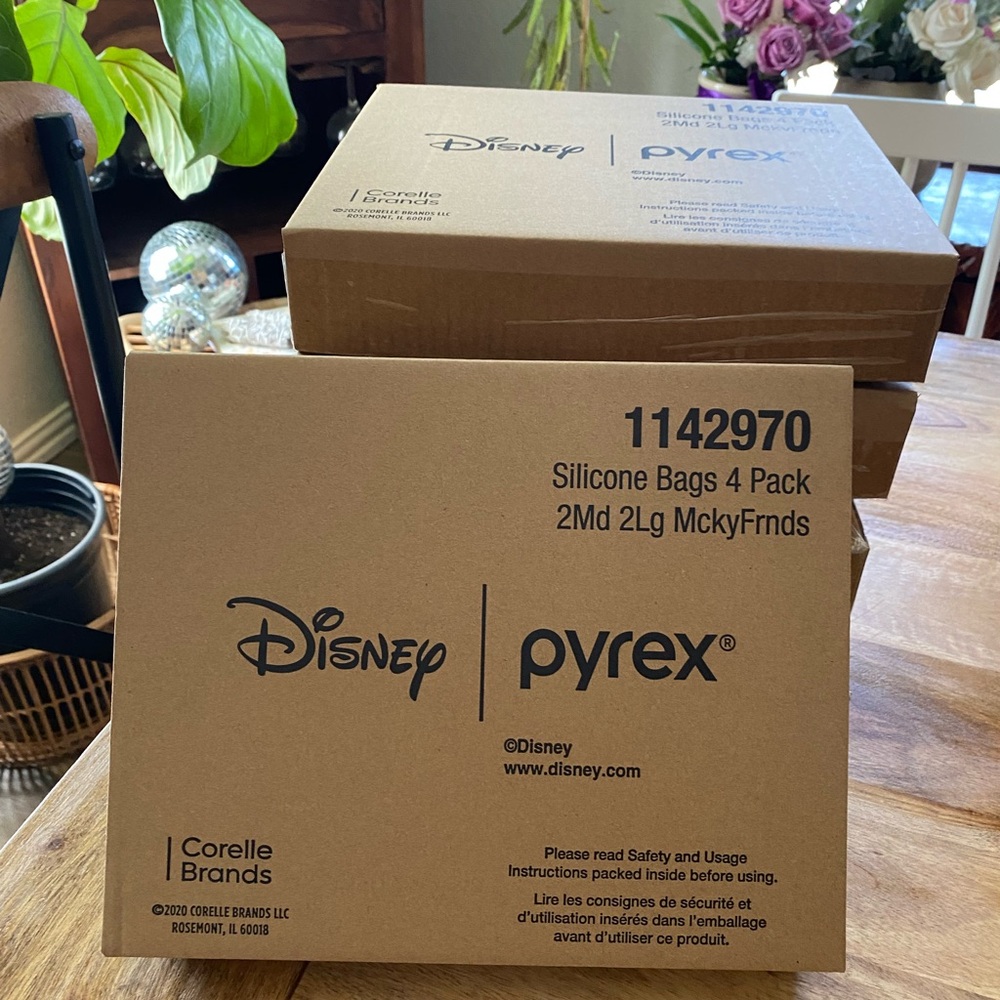 Disney Pyrex Silicone Bags 4 Pack